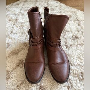 BareTraps Brown Leather Ankle Boots
